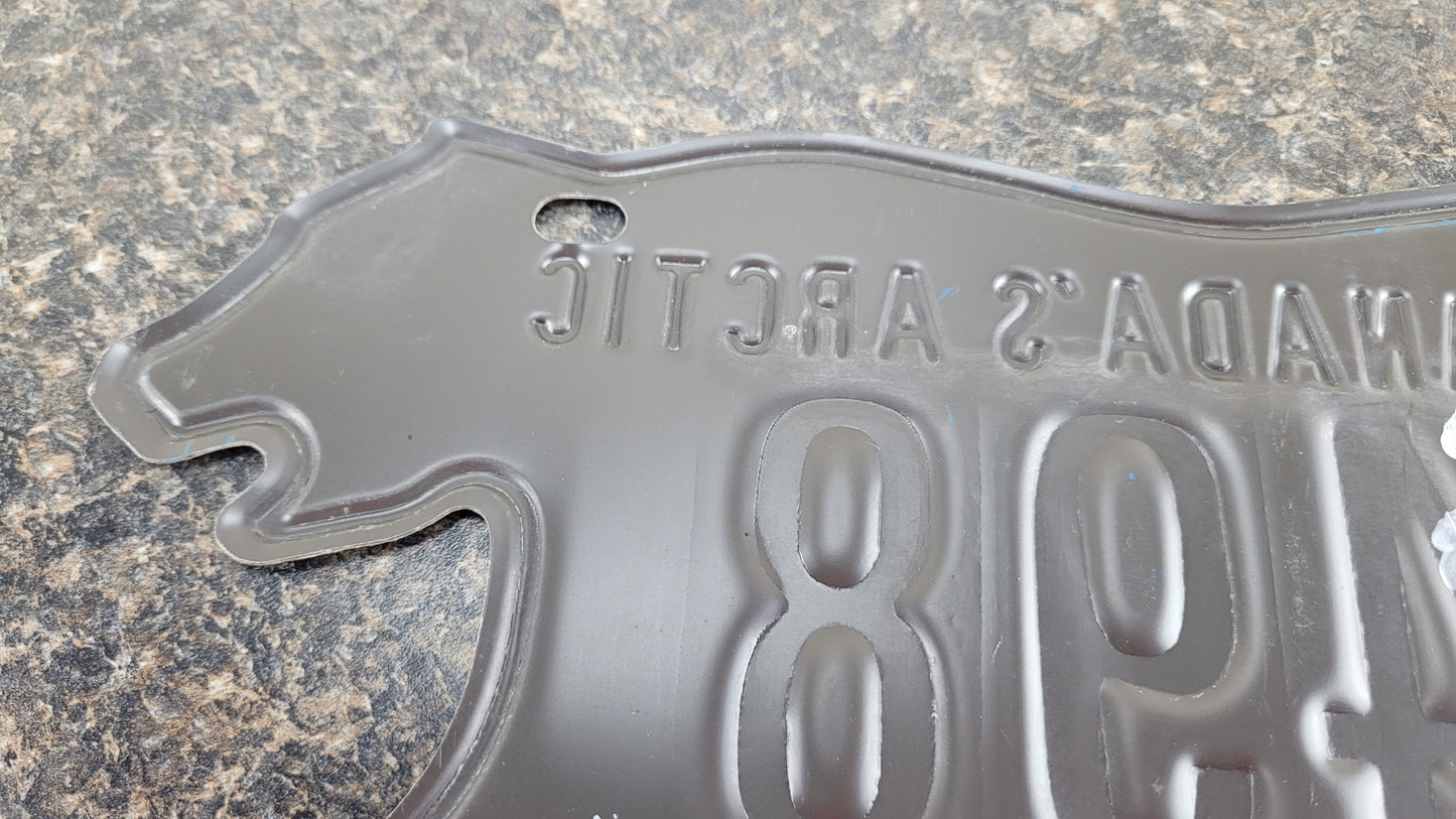 Northwest Territories Polar Bear License Plate, G1498