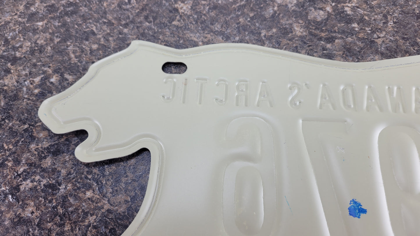 1989 Northwest Territories Polar Bear License Plate, 23976