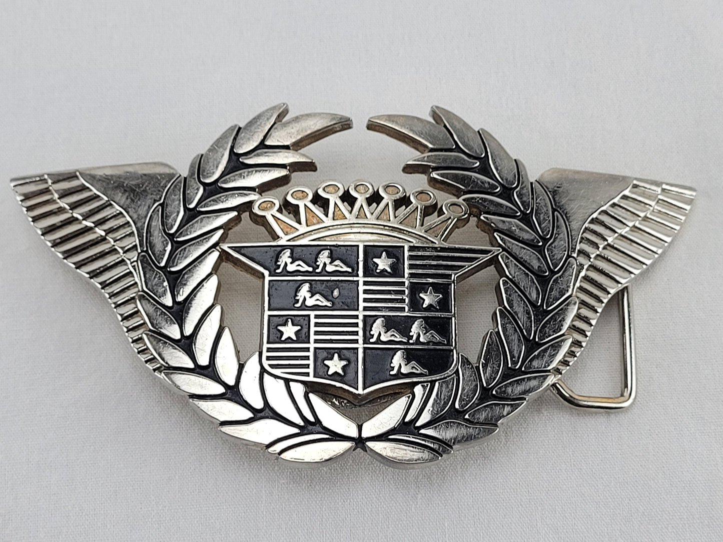 Cadillac Emblem Leaves Wings Stars Girl Mudflaps Belt Buckle