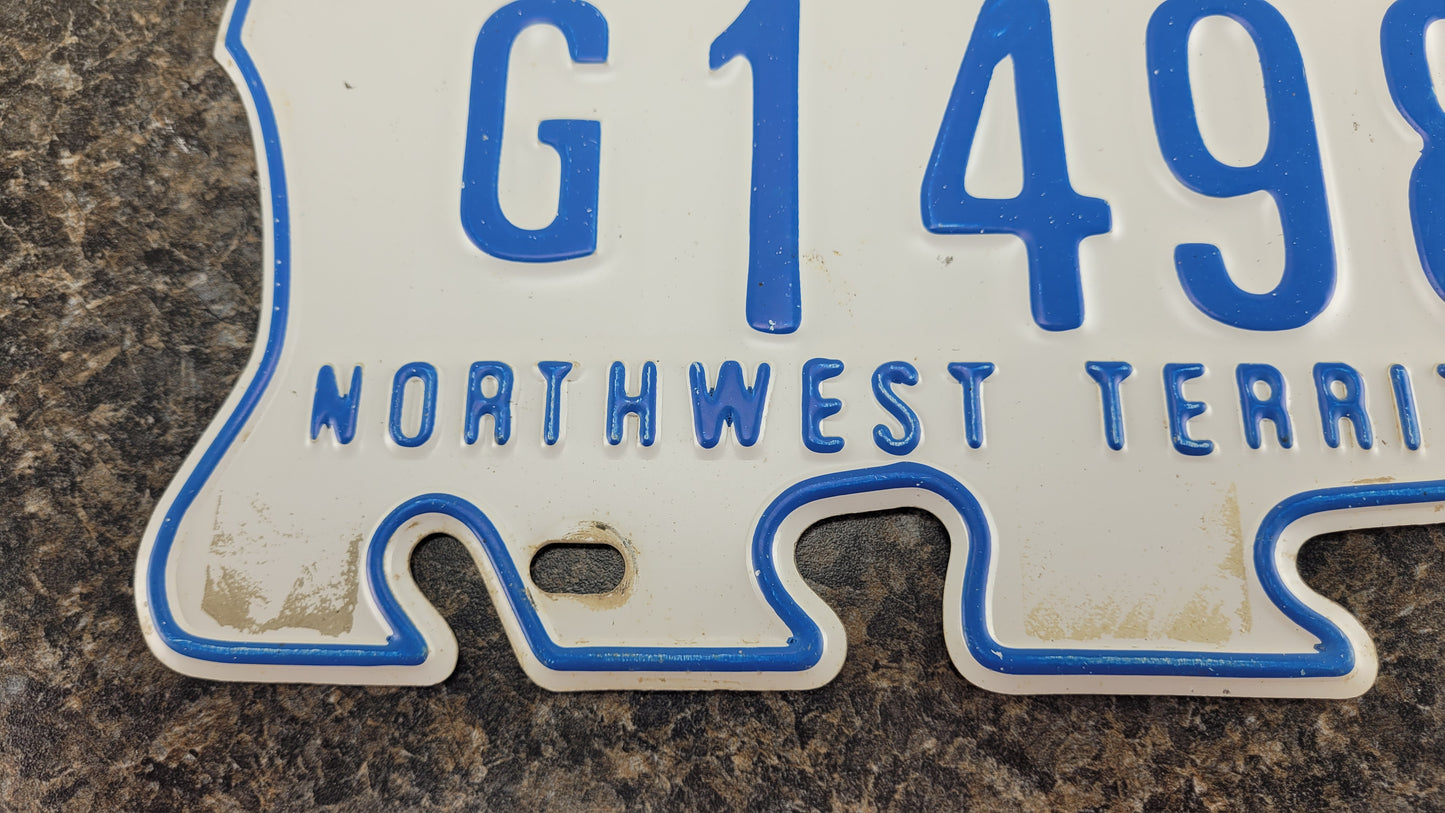 Northwest Territories Polar Bear License Plate, G1498