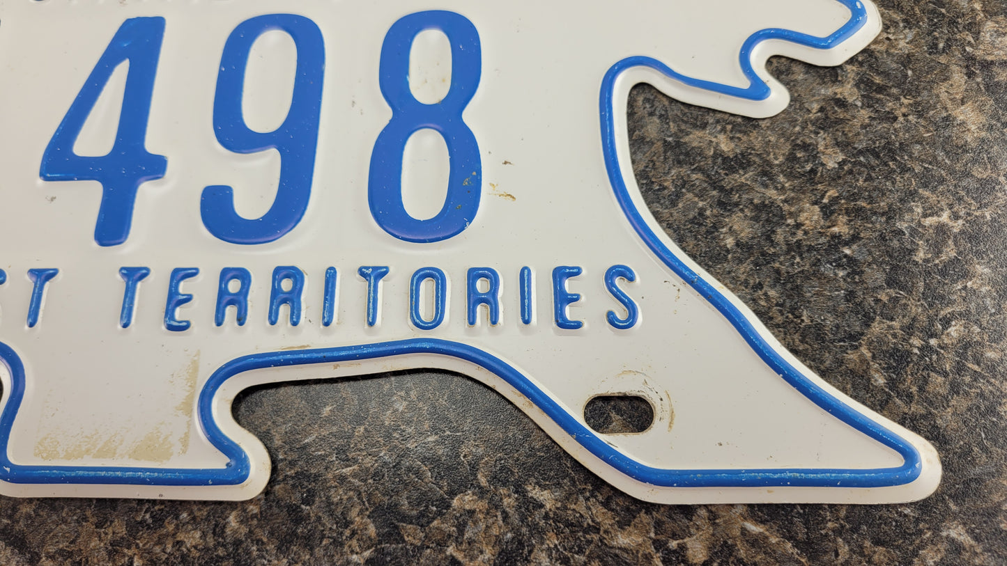 Northwest Territories Polar Bear License Plate, G1498