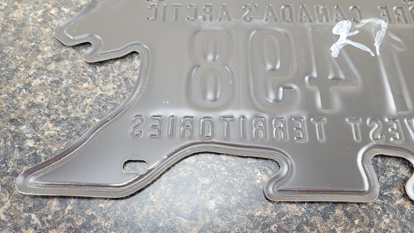 Northwest Territories Polar Bear License Plate, G1498