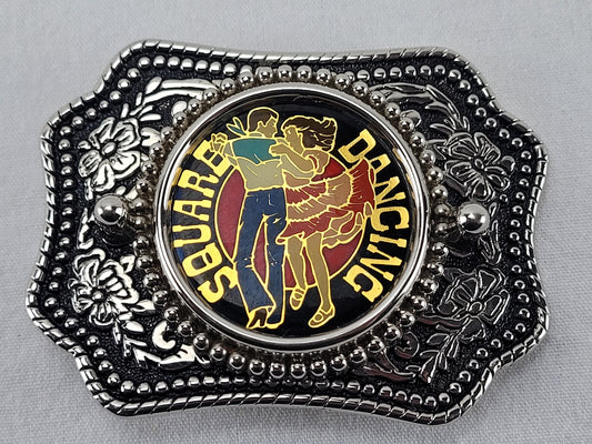 Vintage Square Dancing Belt Buckle